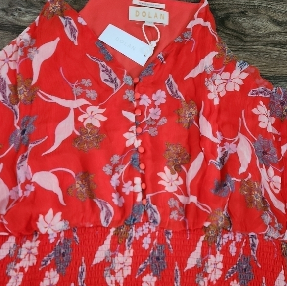 Anthropologie Dolan Portia Smocked Waist Mini Dress Xxl Nwt - Picture 4 of 8